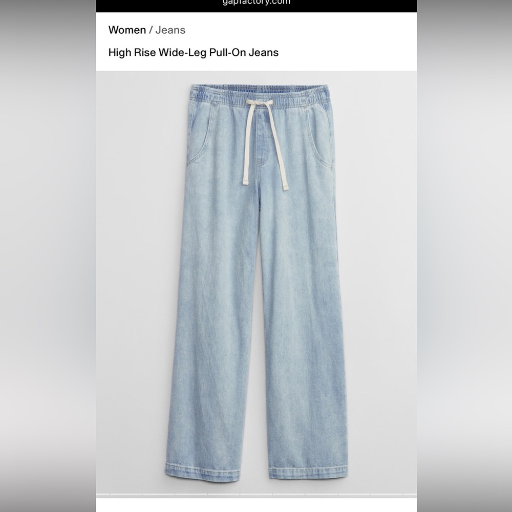GAP Wide Leg Pull On Jeans